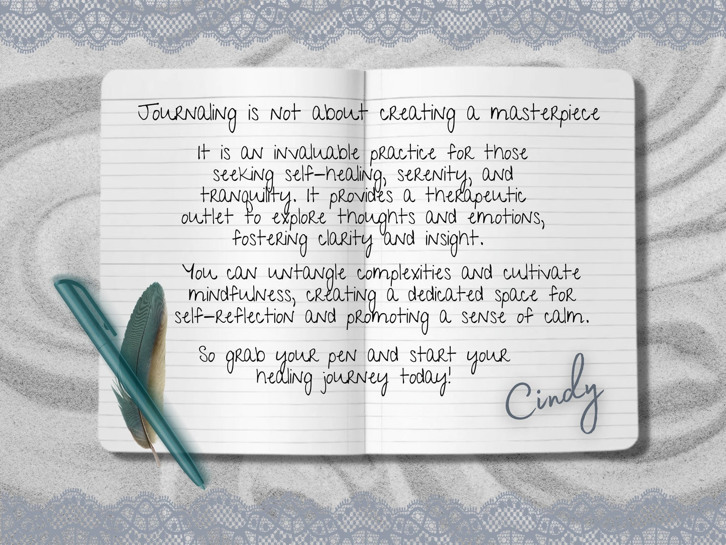 A blank journal with crisp, white pages waiting to be filled with thoughts, ideas, and creativity.