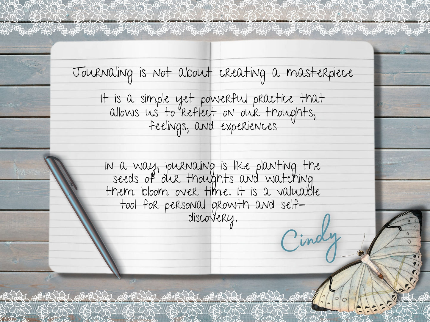 Daisies and Butterflies Journal