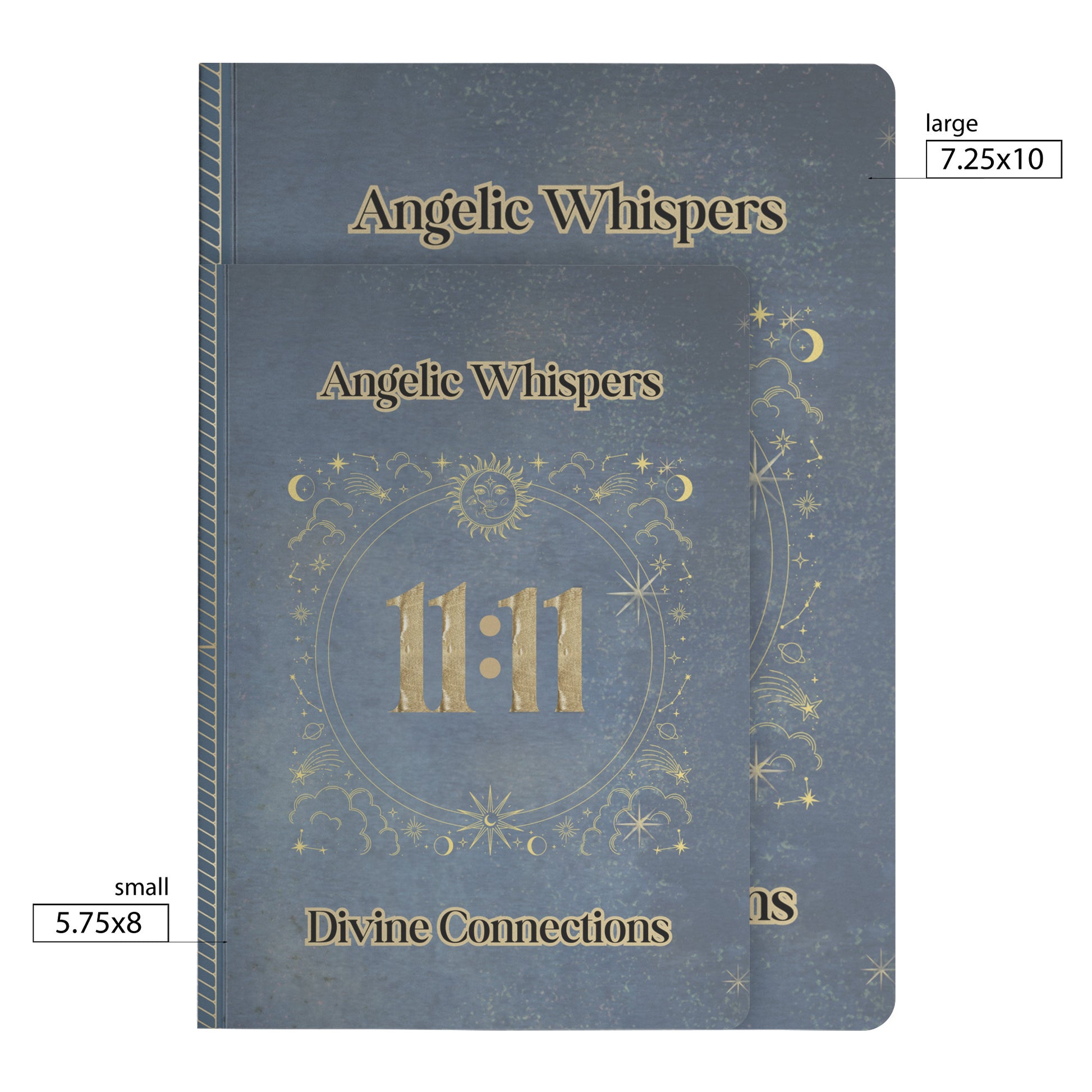 Navy Blue and Gold Angelic Whispers Sizesr