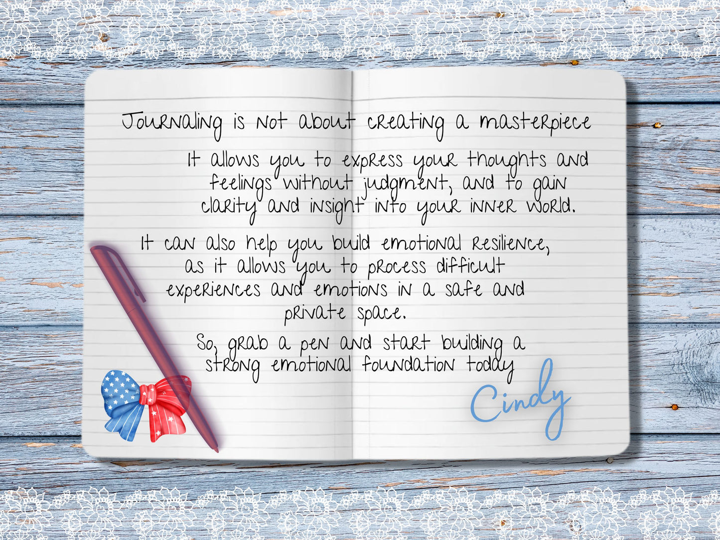 A blank journal with crisp, white pages waiting to be filled with thoughts, ideas, and creativity.