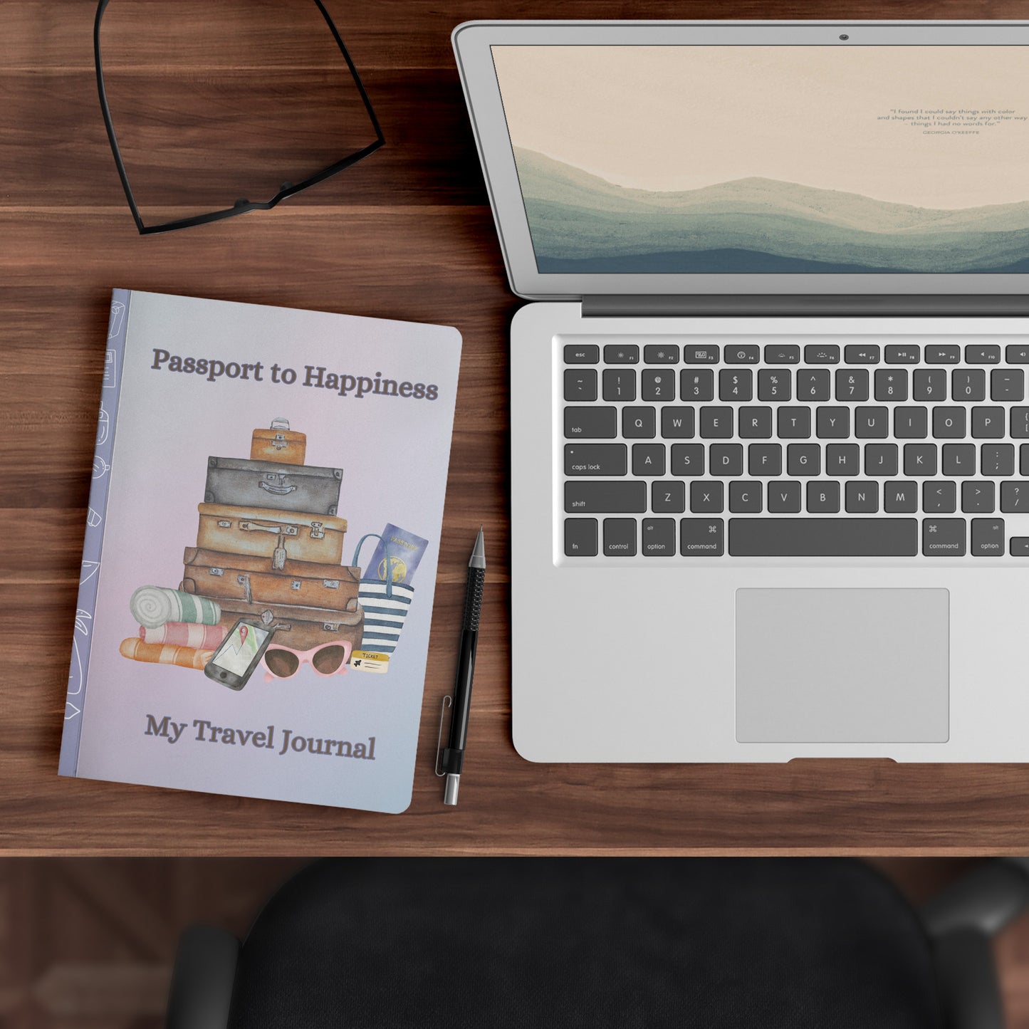 Passport to Happiness Travel Journal Front Cover